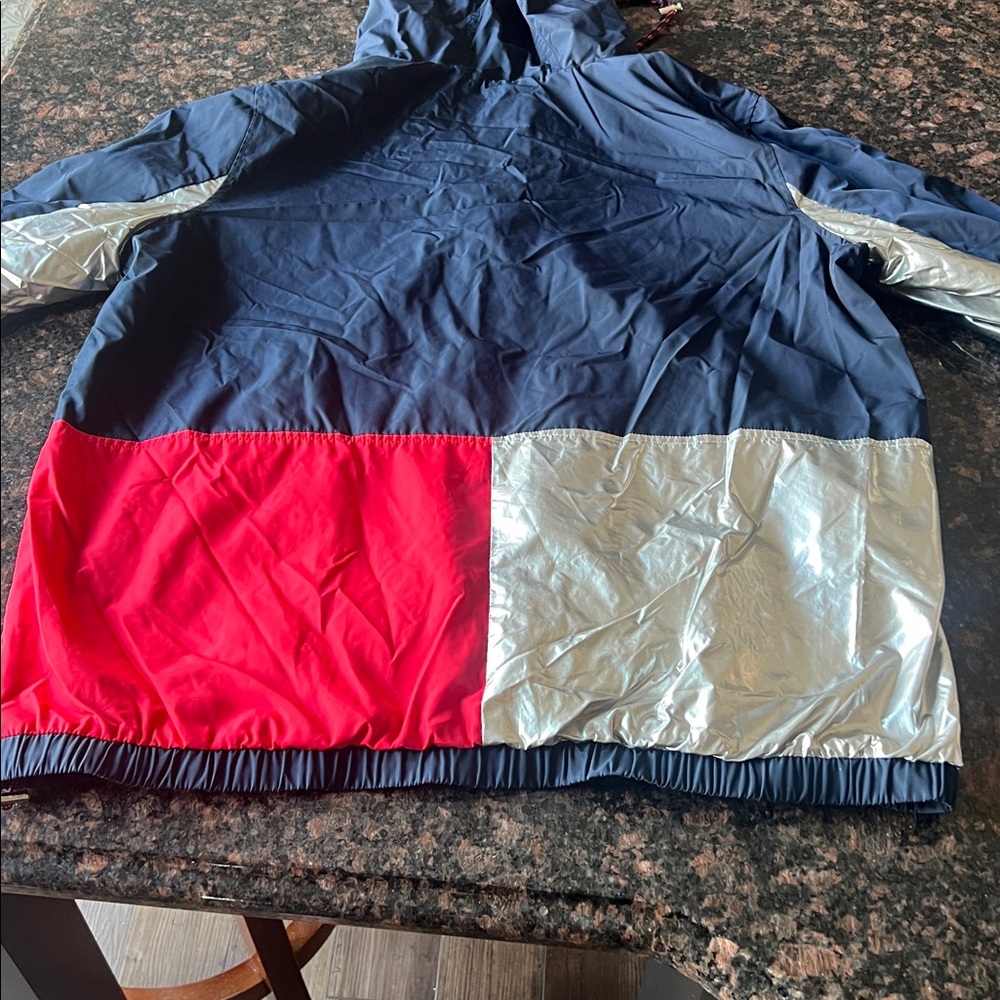 Tommy Hilfiger Navy and Red Hooded Jacket size XL - Picture 5 of 5